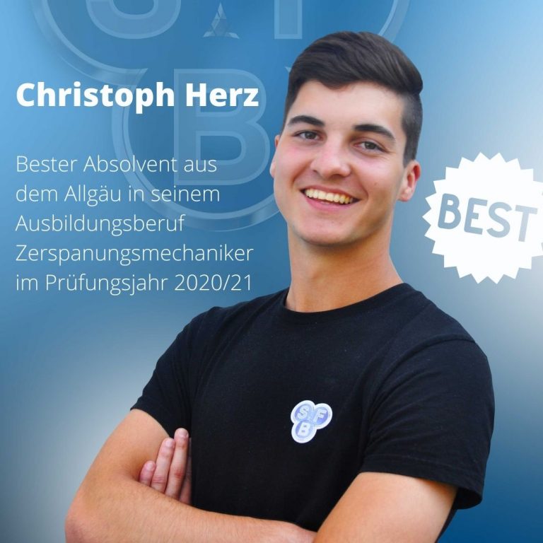 Christoph Herz – bester Prüfungsabsolvent aus dem Allgäu 2020/21